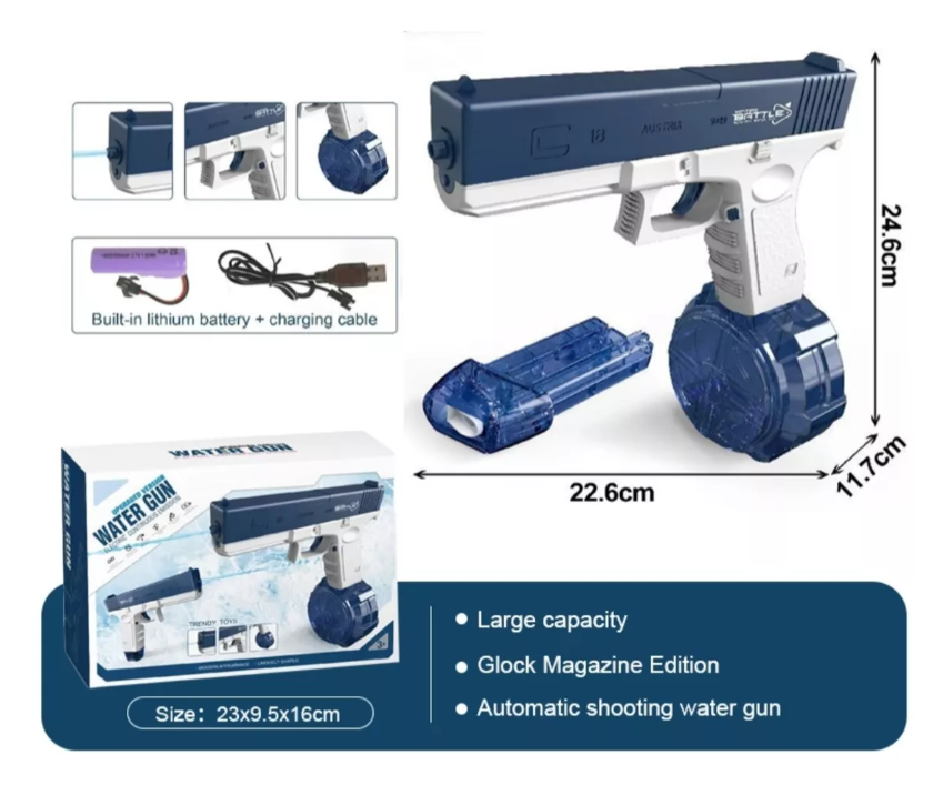 Pistola Agua Disparo Automático Recargab
