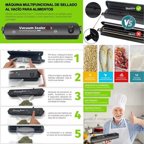 Maquina de Sellar Al Vacio Conserva Alimentos