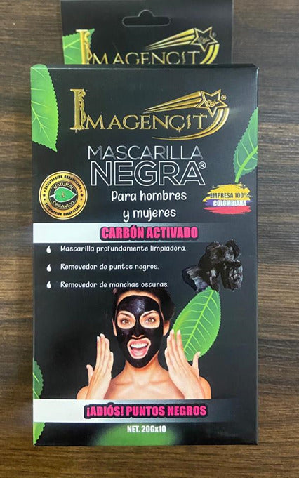 MASCARILLA NEGRA DE CARBÓN ACTIVO