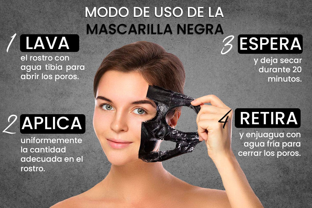 MASCARILLA NEGRA DE CARBÓN ACTIVO