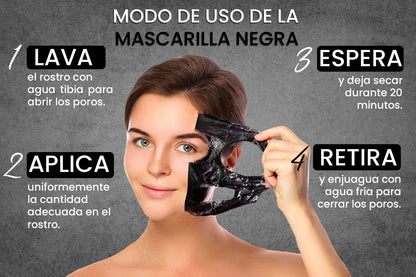 MASCARILLA NEGRA DE CARBÓN ACTIVO