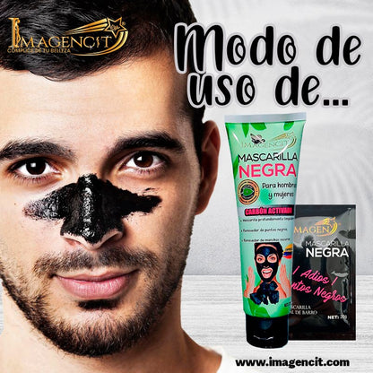 MASCARILLA NEGRA DE CARBÓN ACTIVO