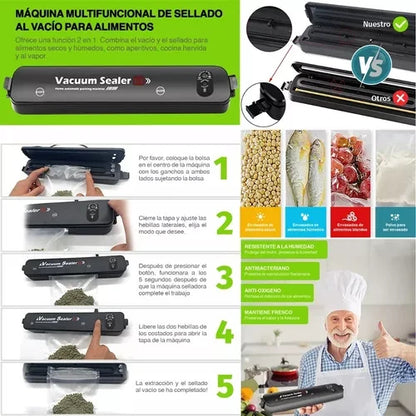 Maquina de Sellar Al Vacio Conserva Alimentos